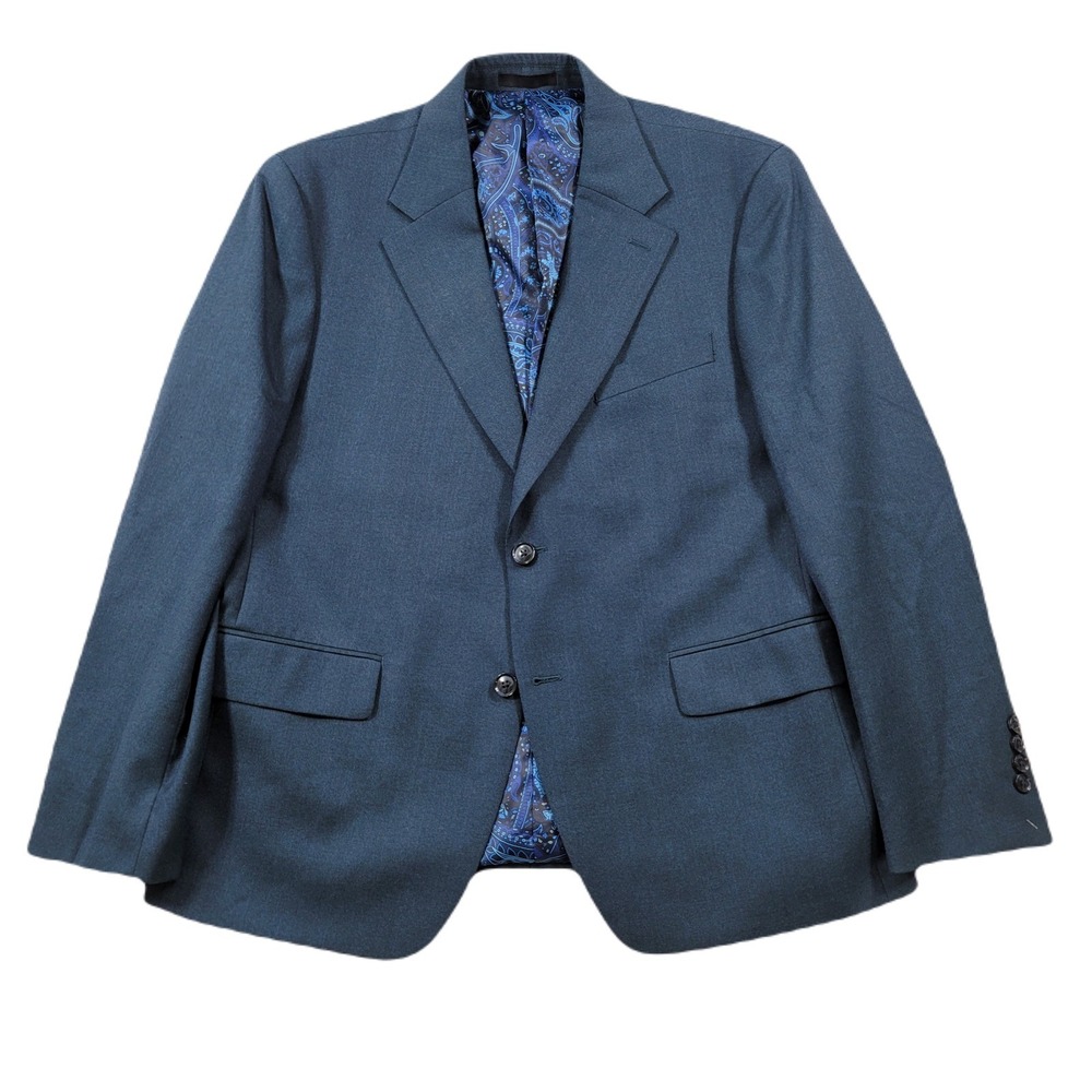 Tallia Blue Green Sport‎ Coat Mens 40S 40 Wool Blend Textured Blazer Jacket $360